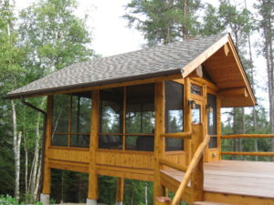 cedar screenhouse gazebo  lake home ely