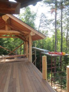 Log cedar cedar railing posts lake home ely gazebo huisman Ely MN