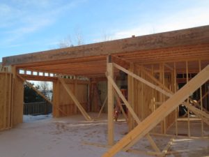 custom lake home framing, huisman concepts, ely, mn