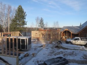 framing a custom lake home addition, huisman concepts, ely mn