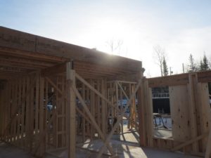 custom lake home framing, huisman concepts, ely, mn
