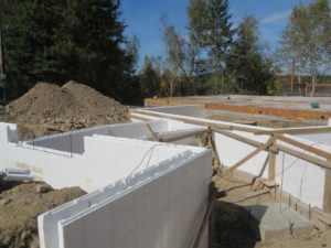 ICF foundation walls for custom lake home near ely MN
