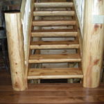 Log stairs