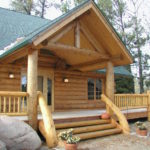 Cedar log home entry