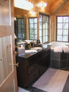 Loft master bath, granite, whirlpool tub