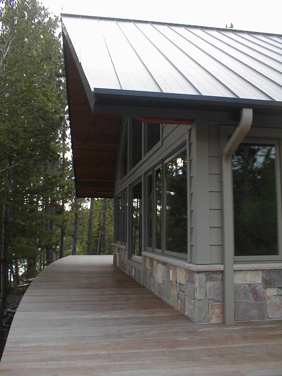 gray stained cedar siding