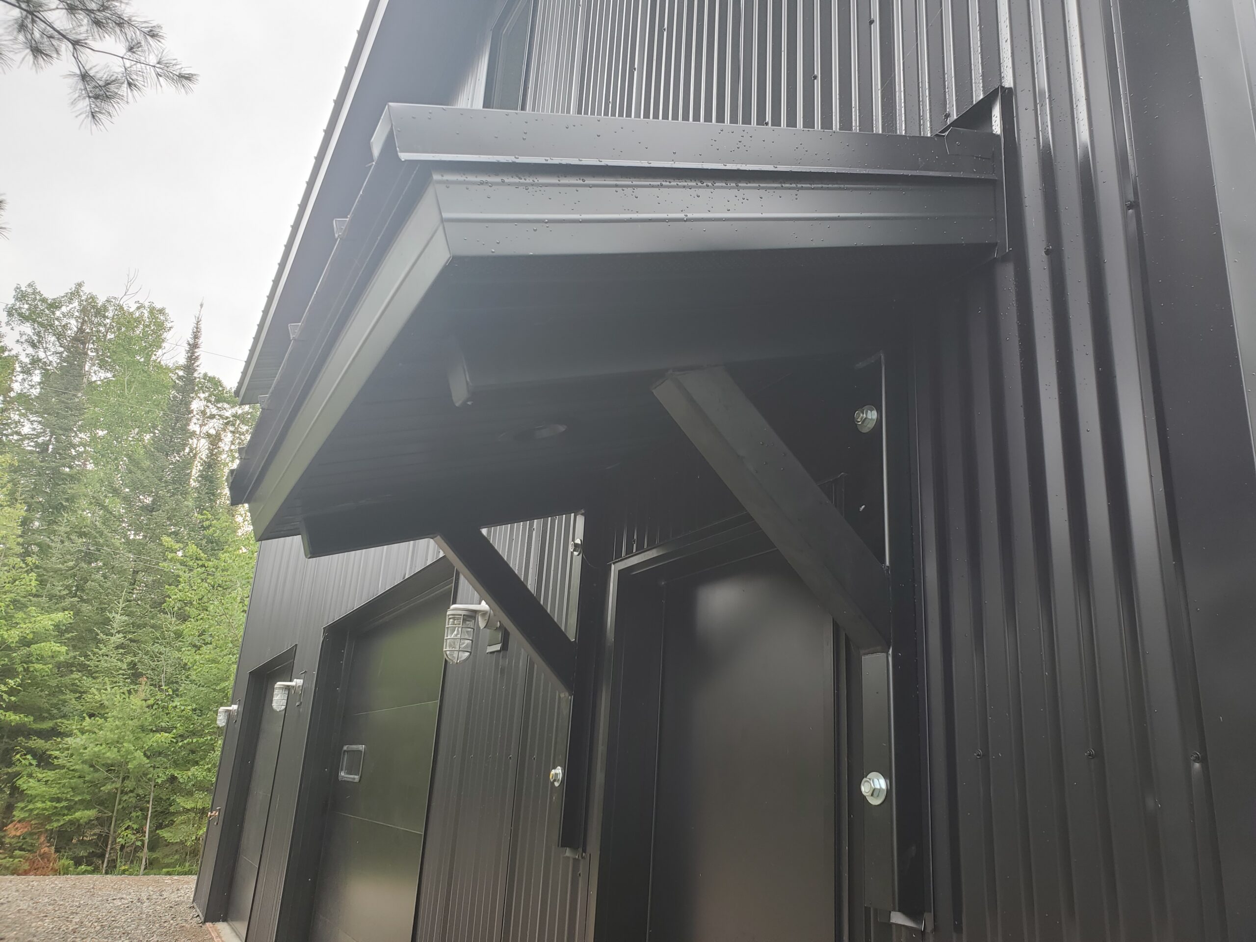 entry shed roof black metal' (2)
